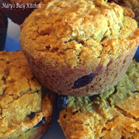 Pleasantly Pumpkin – Applesauce Muffins ~ No sugar added, low fat