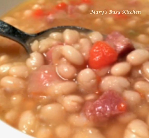 The Best Ham and Navy Bean Soup ~ GF, low fat & high fiber