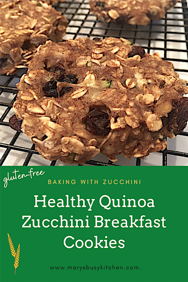 healthy breakfast cookie with quinoa and zucchini