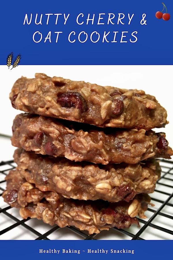 Nutty Oat Cherry Cookies gluten-free and vegan