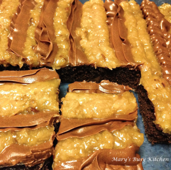 German Chocolate Brownies ~ Quick & Easy