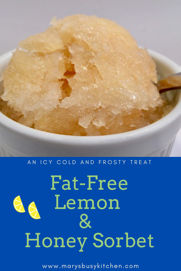fat-free lemon sorbet