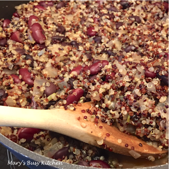 Trio-Color Quinoa & Beans ~ Gluten-free & heart healthy