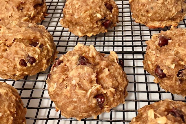 gluten-free and vegan peanut butter chocolate chip cookie mounds