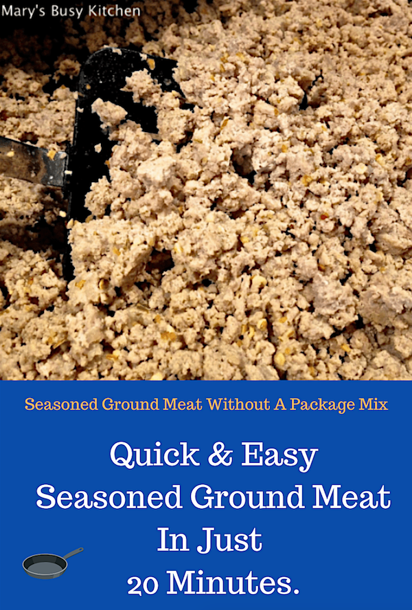 seasoned ground beef, chicken, or turkey