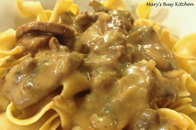 Round Steak & Mushroom Stroganoff  ~ Gluten & Dairy-Free options