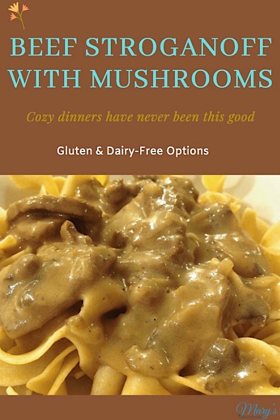 Beef Stroganoff with gluten and dairy-free options