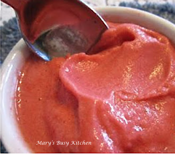 Fat Free Strawberry Sorbet ~ Simply delicious!