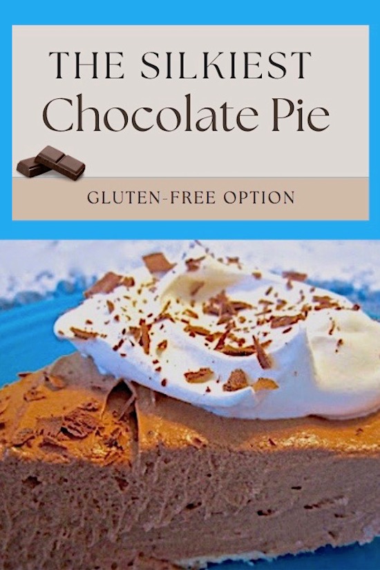 Chocolate silk pie with gluten-free option