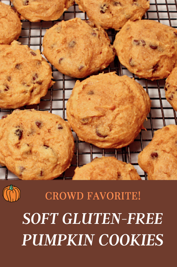 Delicious soft pumpkin cookies with chocolate chips and raisins