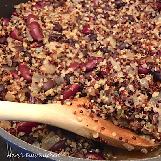 Red Inca Quinoa, Bean Pilaf & Tacos ~ Meatless Monday Idea