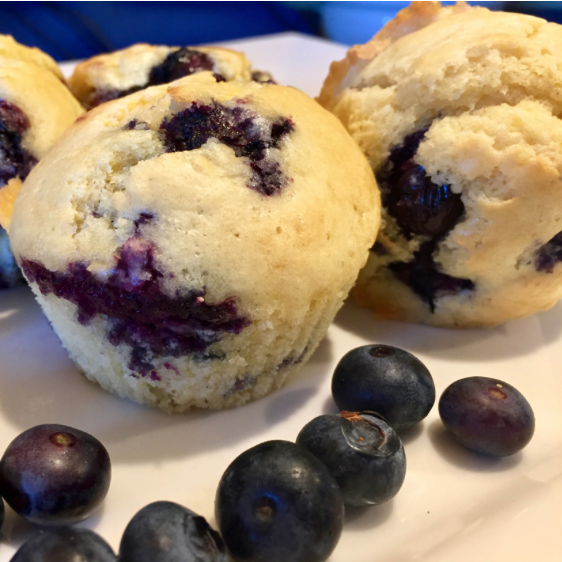 Fresh Blueberry Muffins ~ Gluten free, low-fat, & vegan
