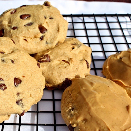 Nearly no fat vegan and gluten free chocolate chip cookies