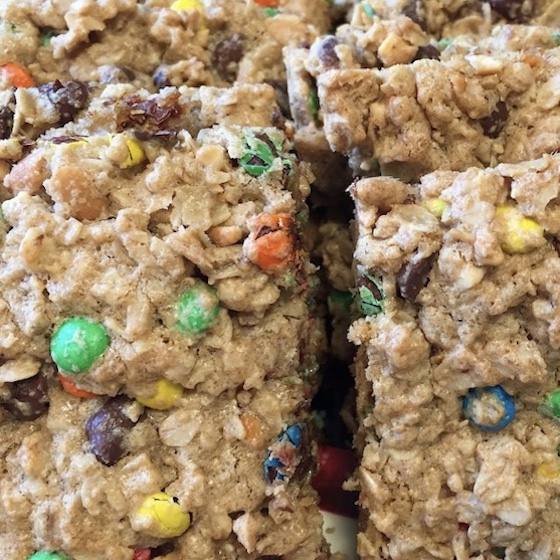 easy gluten-free vegan monster cookie bars
