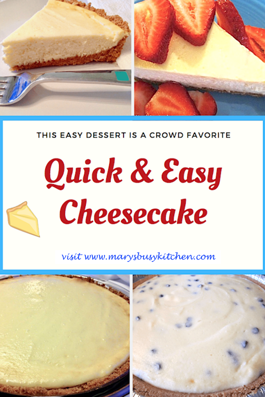 the best quick and easy cheesecake