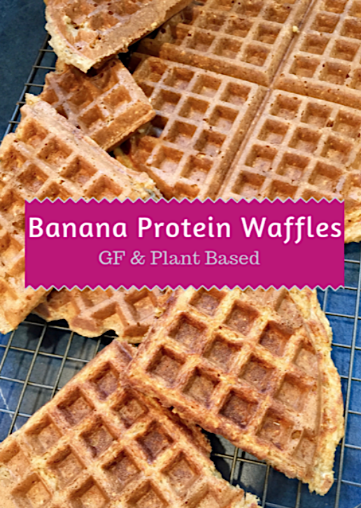 Make these healthy oat waffles with added protein in a blender in seconds.
