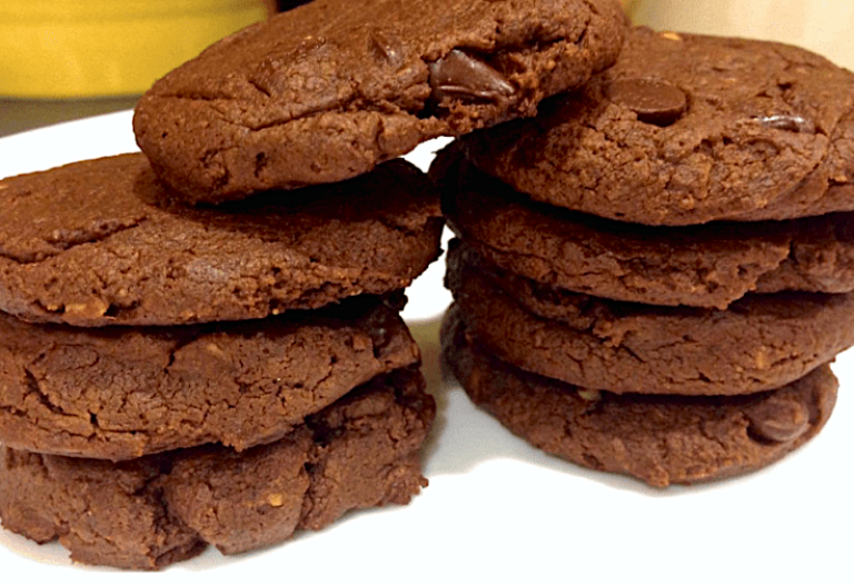 GF Double Chocolate Chip Cookies ~ Flourless Recipe