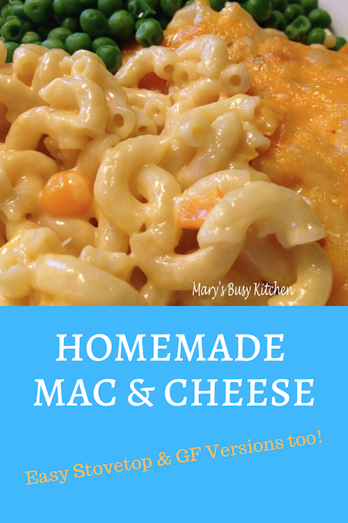 old-fashioned mac and cheese. Creamy and cheesy with a gluten and dairy-free version too.