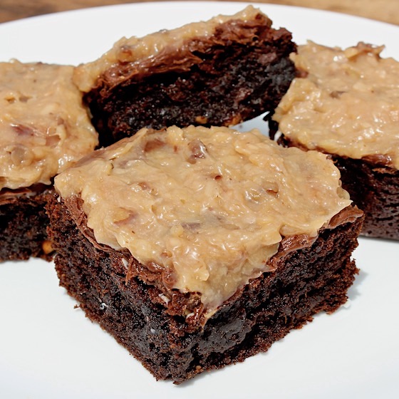 German Chocolate Sweet Potato Brownies ~ Rich & Decadent