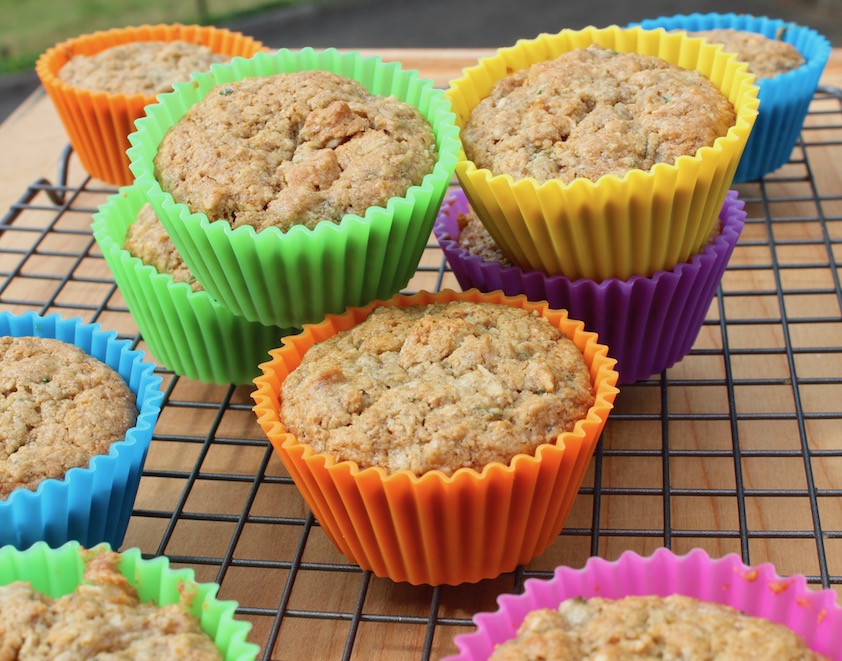 Coconut Zucchini Nut Muffins gluten-free and allergy-friendly. Moist, sweet, and delicious