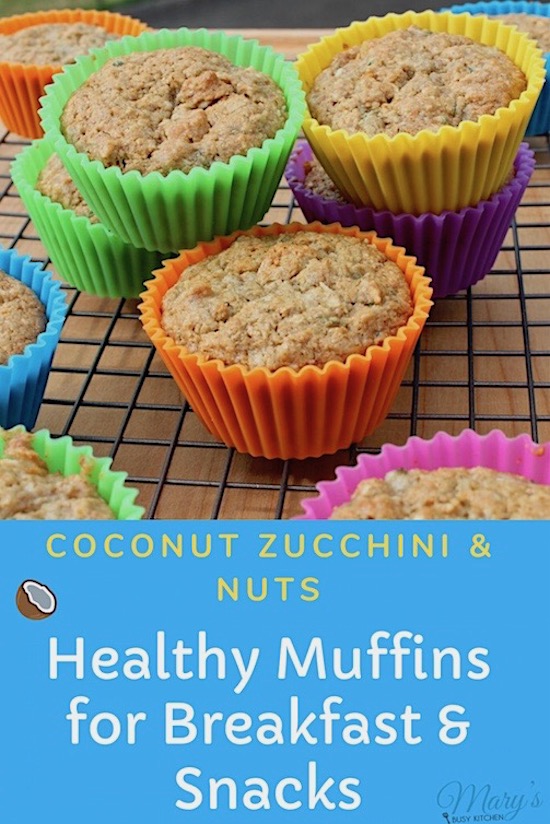 healthy coconut zucchini gluten-free and vegan muffins