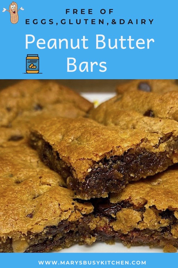 peanut butter bars that are healthier and gluten-free