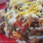 Savory lentils and rice casserole