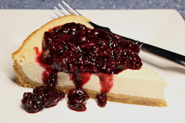Vegan Cheesecake With Berry Sauce ~ GF Option