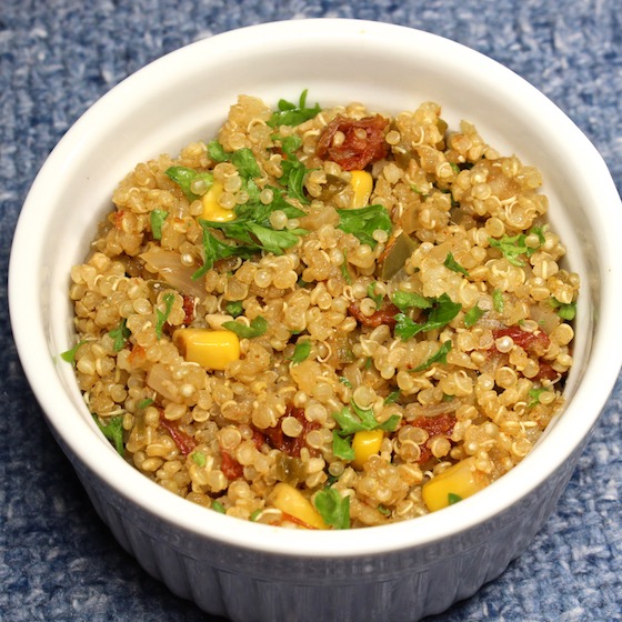 Spicy Quinoa Pilaf, gluten, dairy, and egg-free