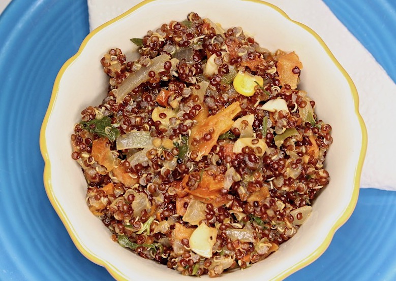 Quinoa pilaf that is allergy-friendly.