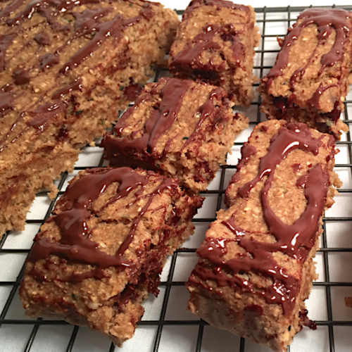 LowFat Chocolate Oat Banana Bars Gluten & EggFree