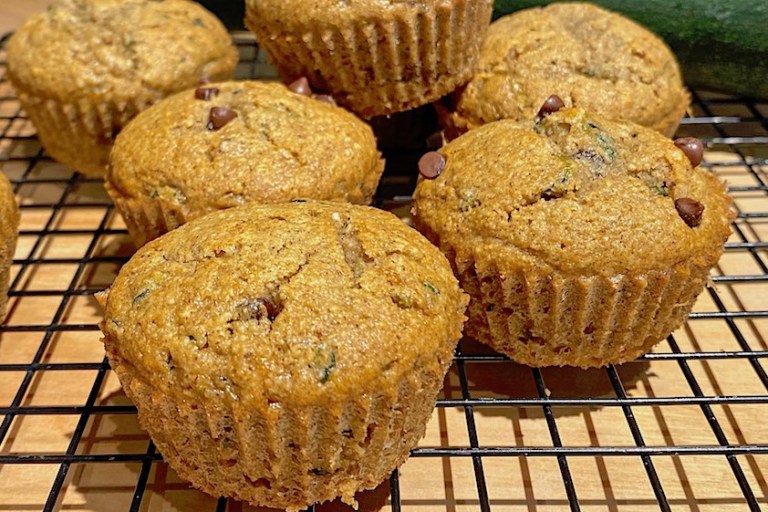 Delicious healthy zucchini muffins - gluten-free and low fodmap