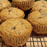 healthy zucchini muffins with chocolate chips