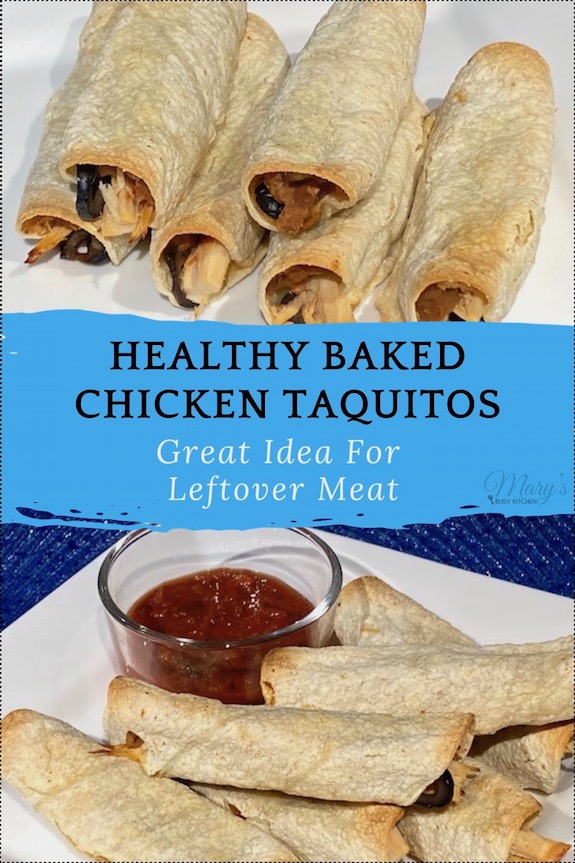 healthy baked taquitos with leftover meat