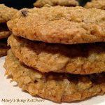 chewy oatmeal and coconut cookies with chocolate chips and allergy-friendly options