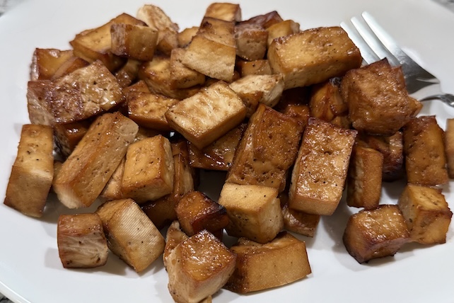 seasoned baked tofu