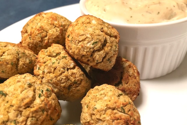 Gluten-Free Falafel with Homemade Tahini Sauce ~ Baked Not Fried