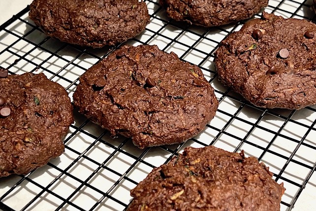 gluten-free and vegan chocolate zucchini breakfast cookies