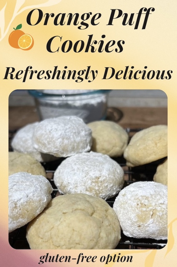 orange puff cookies, refreshing holiday favorite, gluten-free option