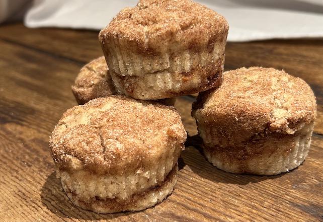 cinnamon roll muffins that taste like coffee cake. allergy-friendly and vegan