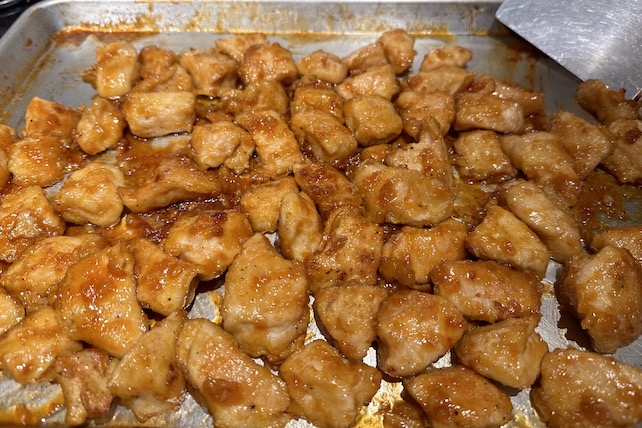 sweet and sour chicken ~ gluten, dairy, and nut-free.