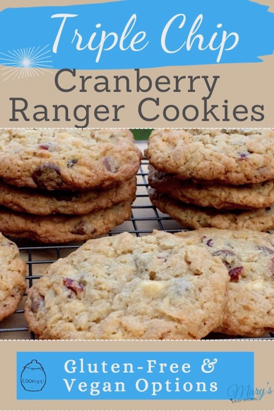Triple Chip Cranberry Ranger Cookies