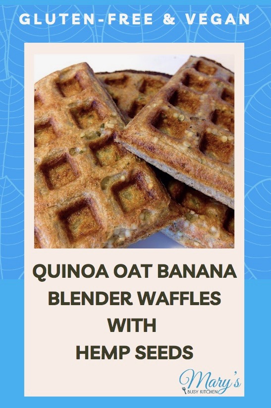 easy healthy quinoa oat blender waffles. gluten-free and vegan