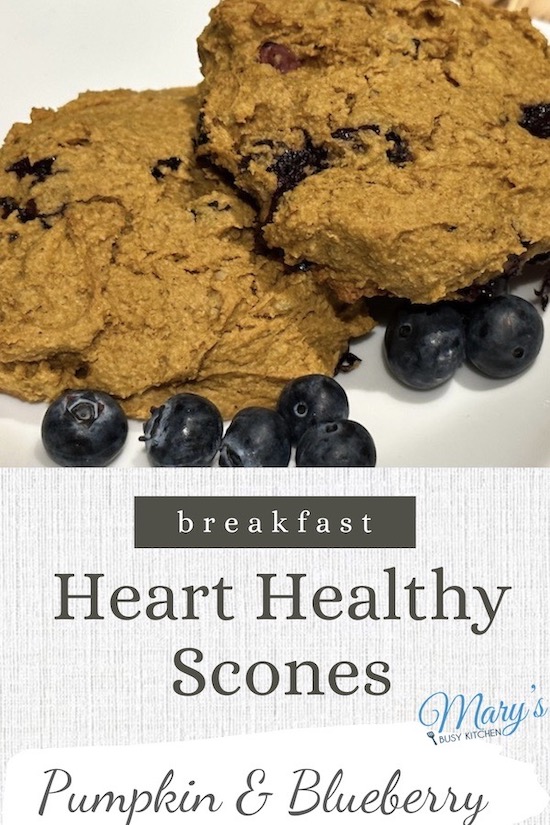 healthy gluten-free pumpkin scones with blueberries