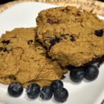 healthy pumpkin and blueberry scones