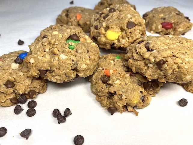 healthy honey monster cookies