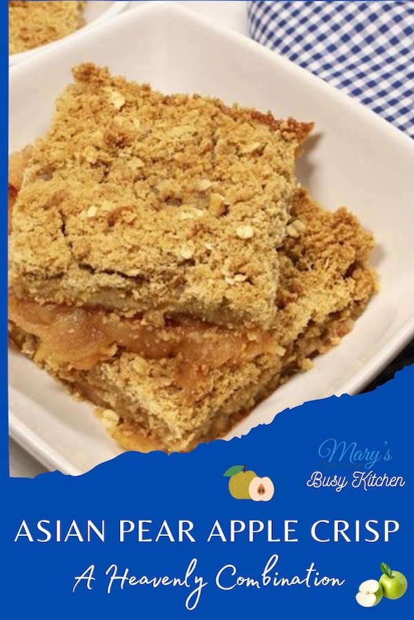 Asian pear apple crisp allergy friendly and vegan