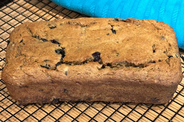 GF vegan banana blueberry bread
