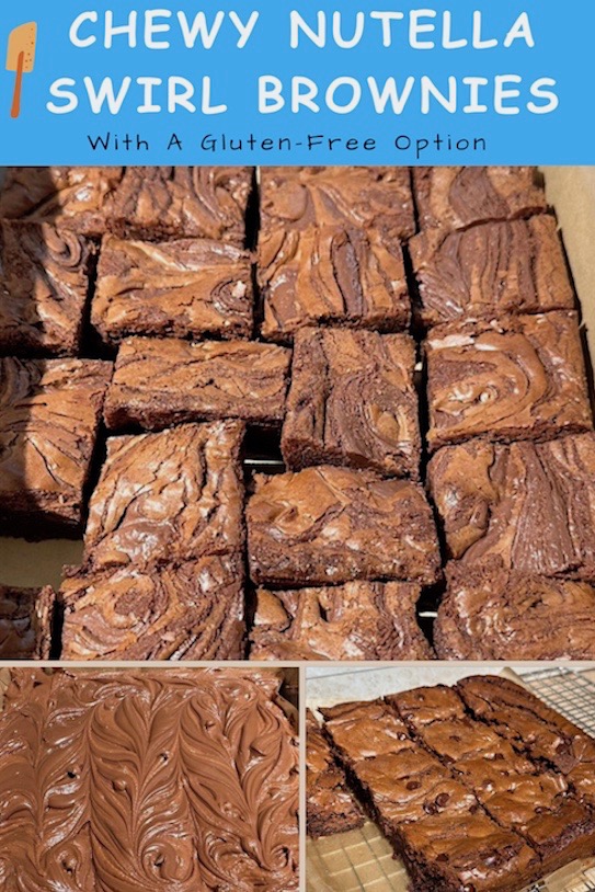 Chewy Nutella Brownies with gluten-free options