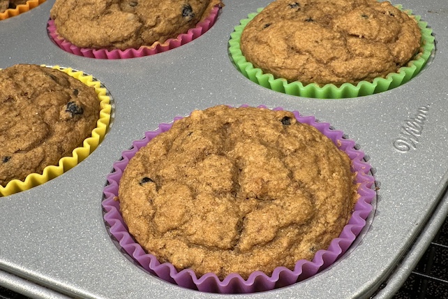 sweet potato low-fat blueberry muffins